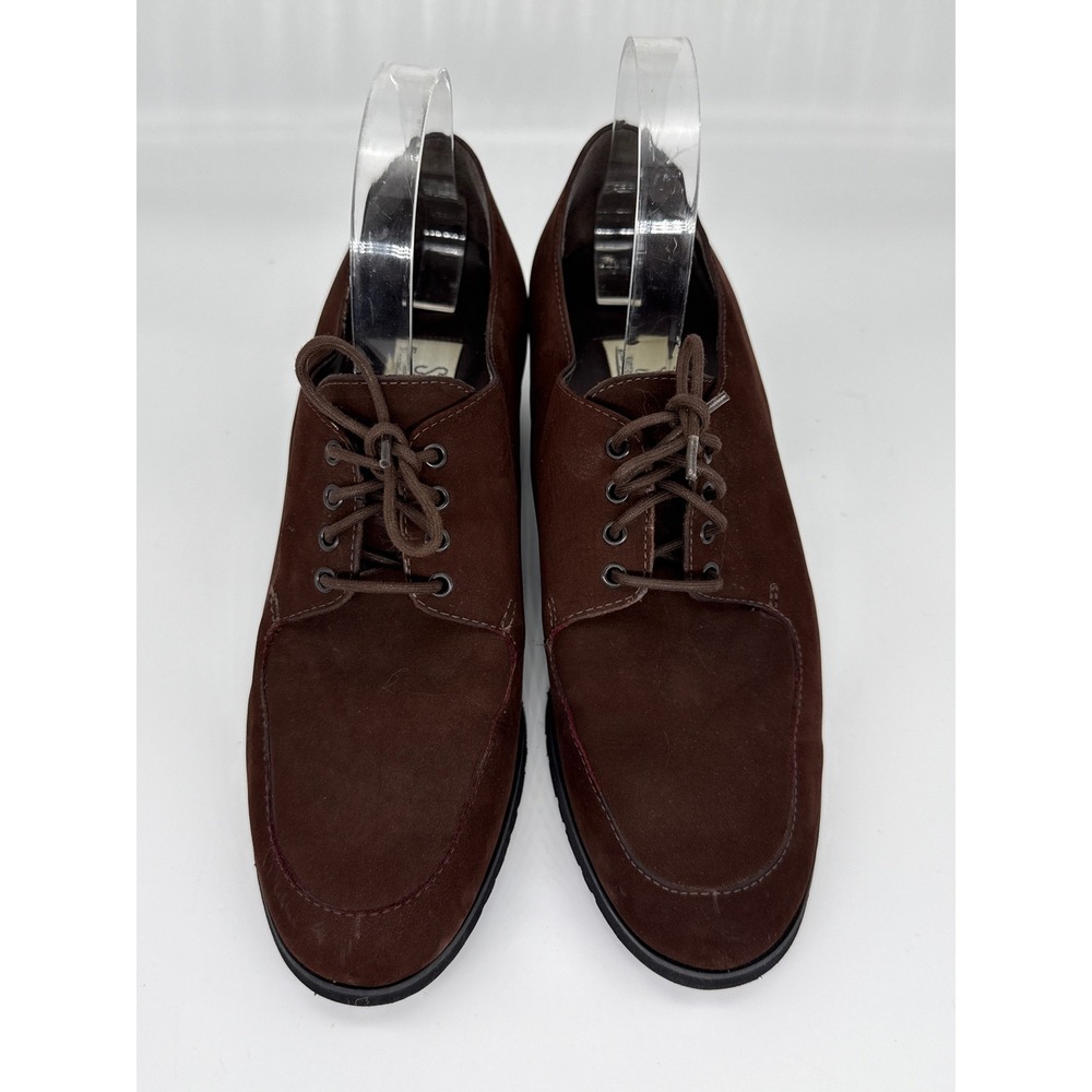 Easy Spirit Brown Suede Lace-Up Heels